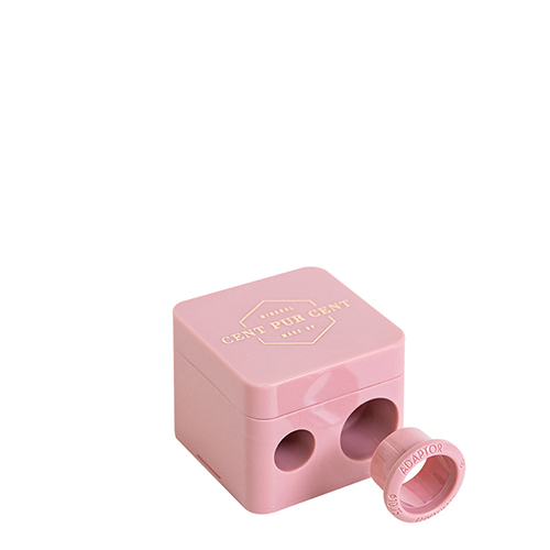 Dubbele-make-up-slijper-geschikt-voor-lip-en-oogpotloden-met-precieze-slijpresultaten