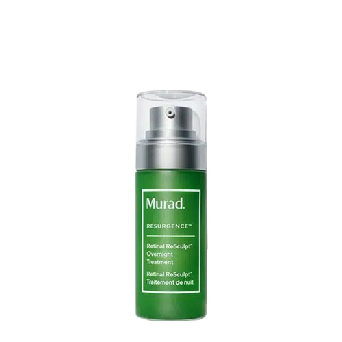 Groene pompflacon van de Murad Retinal ReSculpt Overnight Treatment
