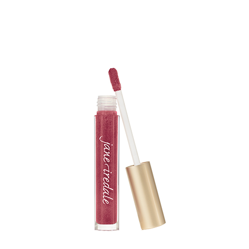 Geopende Jane Iredale HydroPure Hyaluronic Lip Gloss in de kleur Cosmo met losse applicator.