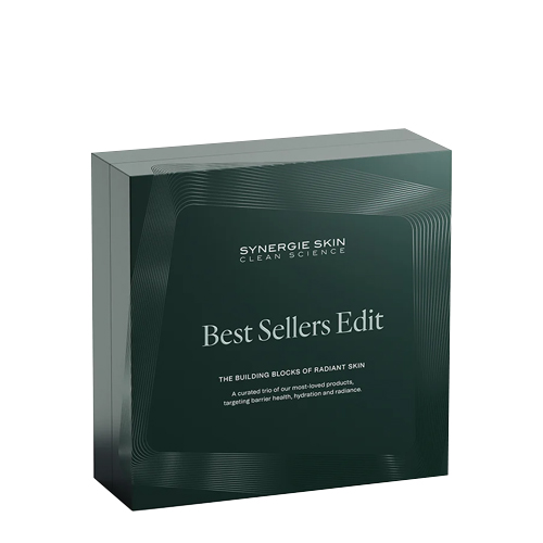 Donkergroene geschenkverpakking van de Synergie Skin Best Sellers Edit set