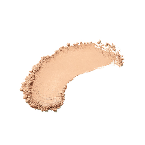 Textuur Jane Iredale PureMatte Finish Powder Refill op witte achtergrond