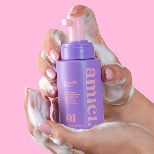 Friendly-Face-schuim-handen