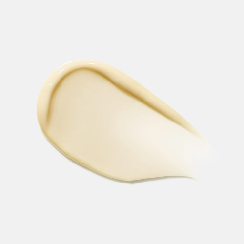 Een romige, lichtgele swipe van de HydroPeptide Collagen ReActivate AM crème op een witte achtergrond die de rijke textuur laat zien.