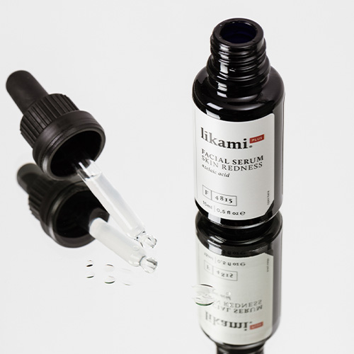 Een multi-target serum dat de huid schoon houdt zonder onzuiverheden, het ongemak van roodheid vermijdt en zorgt voor een egale huidtextuur. likami-facial-serum-skin-redness-met-azelaïnezuur