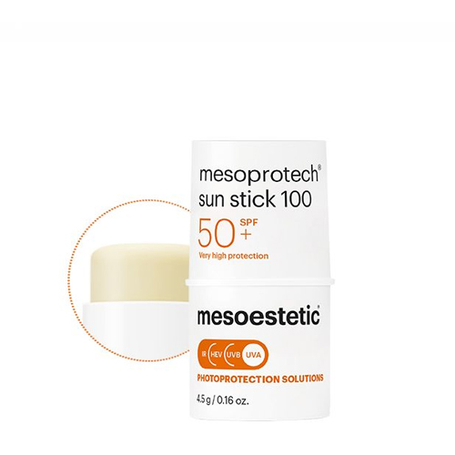 Mesoestetic SPF100 Sun Protective Repairing Stick ideaal voor in je tas! bescherm-de-gevoelige-zones