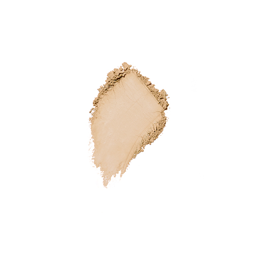 Kleurstaal en poedertextuur van de Jane Iredale Amazing Base Loose Mineral Powder in de tint Satin op een strakke witte achtergrond.