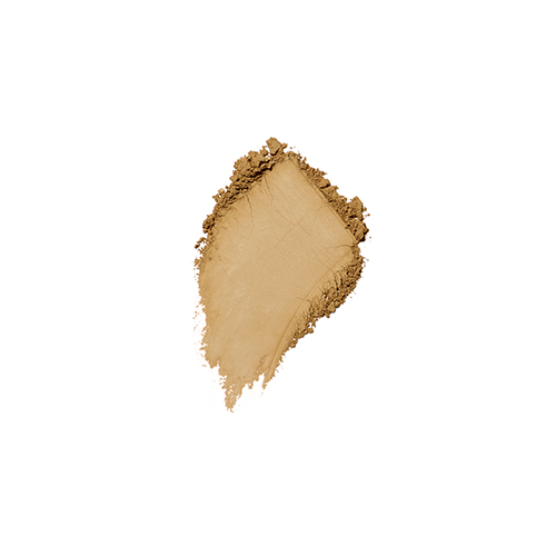 Kleurstaal en poedertextuur van de Jane Iredale Amazing Base Loose Mineral Powder in de tint Latte op een strakke witte achtergrond.