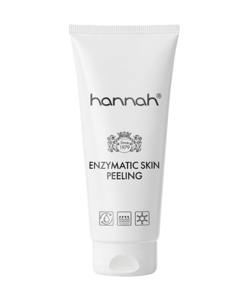 nieuwe product foto van de Enzymatic Skin Peeling witte flacon met zwarte belettering van hannah