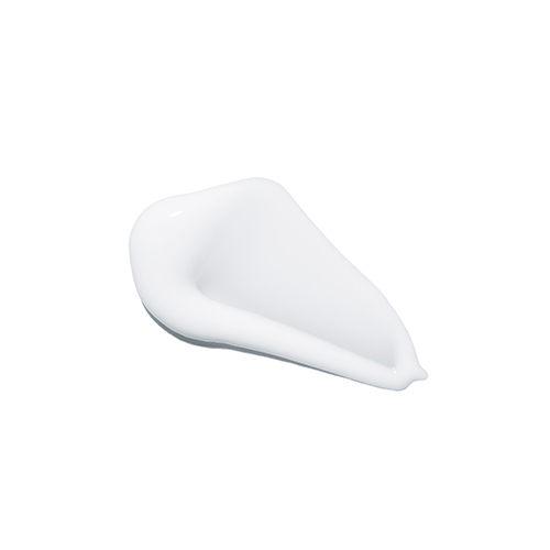 Een druppel witte en romige textuur van de HydroPeptide Cashmere Cleanser op een witte achtergrond