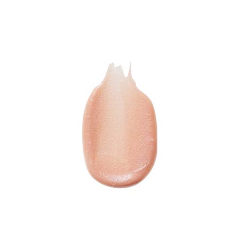 Swatch van de Nimya Spill The Juice lipgloss in de kleur She Said Down met een zachte glanzende roze textuur