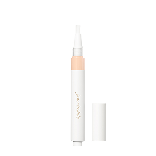 Jane Iredale Skintuition Brightening Under Eye Concealer kleur F1 met dop ernaast en zichtbare kwast applicator