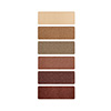 Kleurenoverzicht van de zes tinten uit het Jane Iredale Natural Glam oogschaduwpalet.