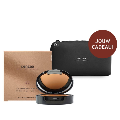 Cenzaa CC Minerals SPF30 Bronze + Neopreen Beauty Bag cadeau!