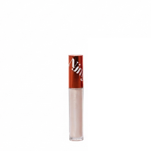 Nimya Spill The Juice lipgloss in de kleur Dont Tell Anyone in een doorzichtige huls met rode dop tegen een witte achtergrond