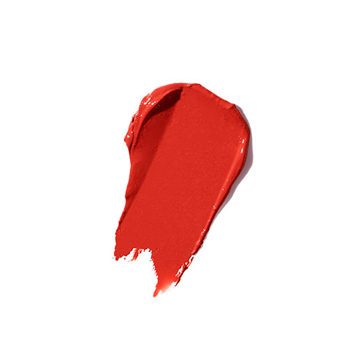 Cremige textuur veeg van de Jane Iredale Colorluxe Hydrating Cream Lipstick in Poppy.
