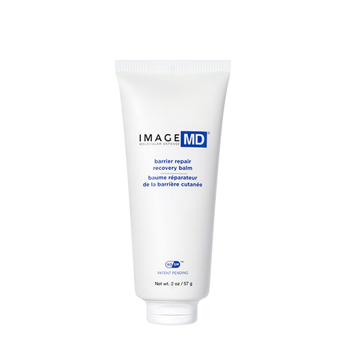 Een witte tube van IMAGE Skincare IMAGE MD barrier repair recovery balm van 57 gram tegen een witte achtergrond.