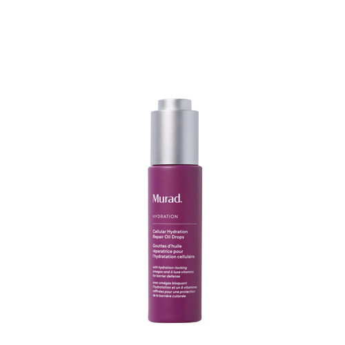 Paars flesje van Murad Cellular Hydration Repair Oil Drops