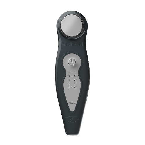 Productfoto van het Environ Focus Care Skin Tech+ Electro-Sonic DF Mobile apparaat tegen een witte achtergrond.