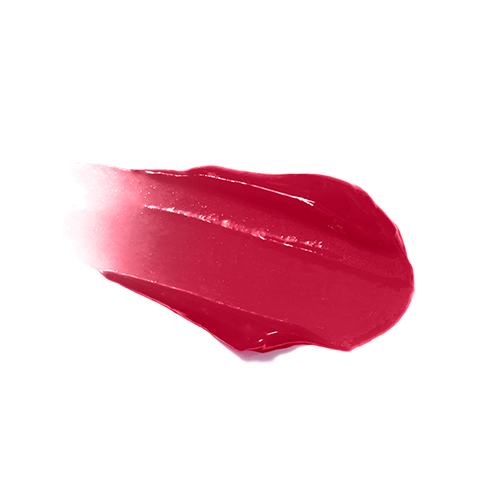 Glanzende textuur veeg van de Jane Iredale HydroPure Hyaluronic Lip Gloss Berry Red.