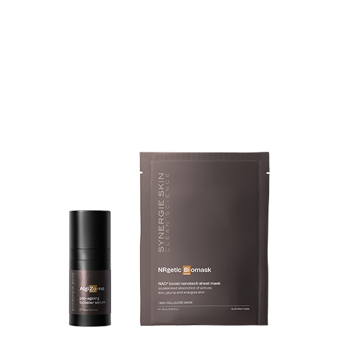 Synergie Skin AlgiZome booster serum en NRgetic Biomask gezichtsmasker