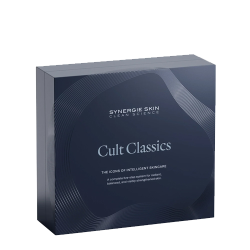 Donkerblauwe geschenkverpakking van Synergie Skin Cult Classics huidverzorgingsset