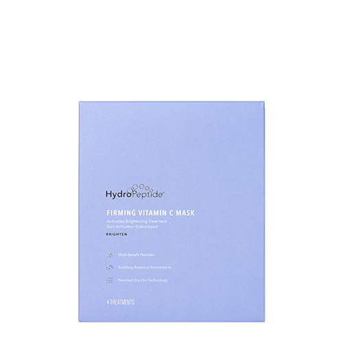 Een lichte paarse doos van de HydroPeptide Firming Vitamin C Mask behandeling.
