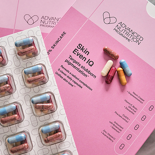 Pak pigmentatie aan met skin even iq skin-even-iq-supplementensysteem
