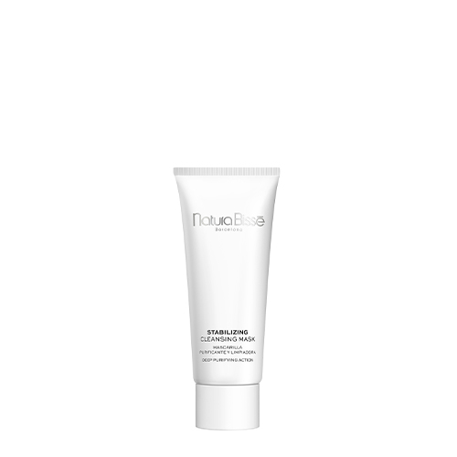 Een witte tube van Natura Bissé Stabilizing Cleansing Mask van 75ml tegen een witte achtergrond.