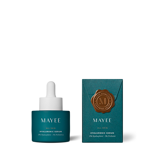 MAYEE Hyaluronic Serum met verpakking duo-active-mayee-hyaluronic-serum