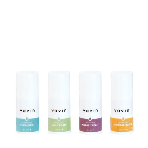 Met een cleanser, dag- en nachtcrème en zonbescherming heb je met deze kit alles in handen voor de droge huid cleanser-dag-en-nachtcreme-en-zonbescherming-van-vavin-voor-de-droge-huid