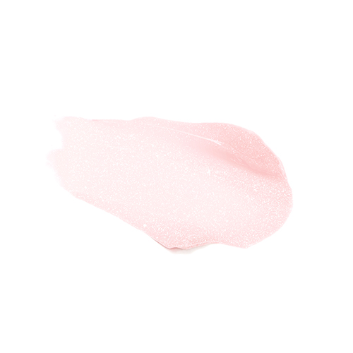Glanzende textuur veeg van de Jane Iredale HydroPure Hyaluronic Lip Gloss Snow Berry.