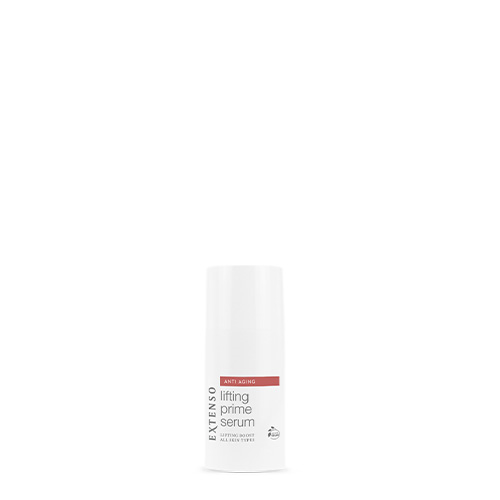 Wit flacon van het Extenso anti aging lifting prime serum met een inhoud van 15 milliliter