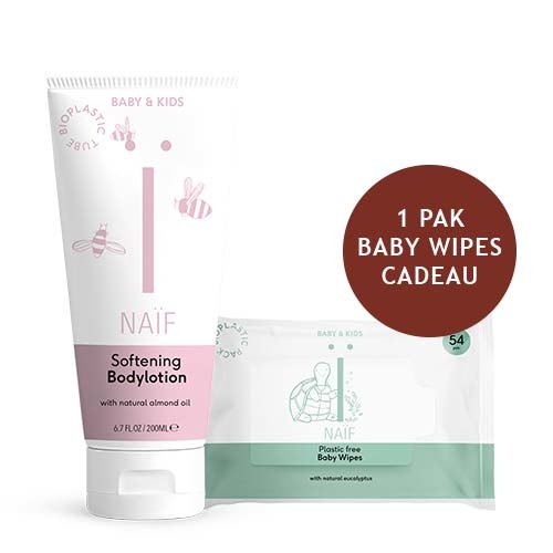 Naïf Soothing Body Lotion 200ml + 1 pack Baby wipes gift (54 pieces)