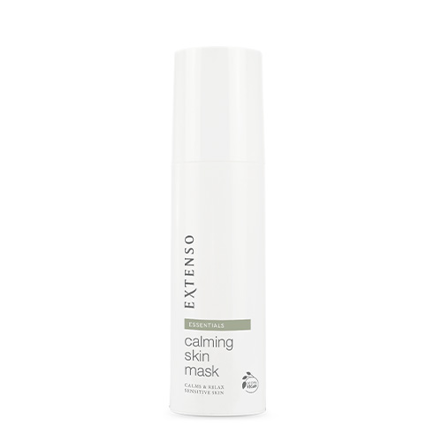 Witte flacon Extenso Calming Skin Mask (150ml) tegen een witte achtergrond