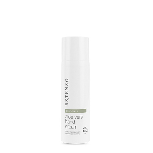 Tube Extenso Aloë Vera Hand Cream (75ml) tegen een witte achtergrond.