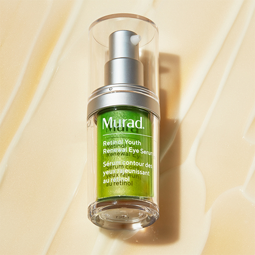 Murad Retinol Youth Renewal Eye Serum flacon getoond op een lichte achtergrond