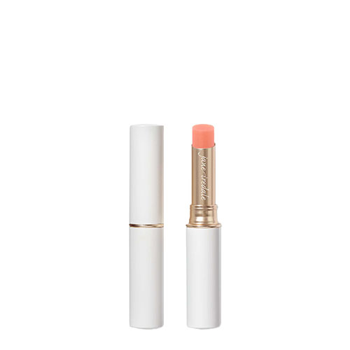 Geopende Jane Iredale Just Kissed Lip and Cheek Stain in de kleur Forever Pink met losse dop.