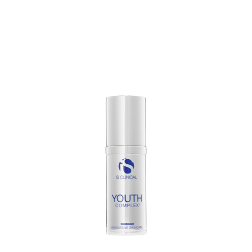 Witte flacon met pompje van iS Clinical Youth Complex anti-aging gezichtscrème 30ml