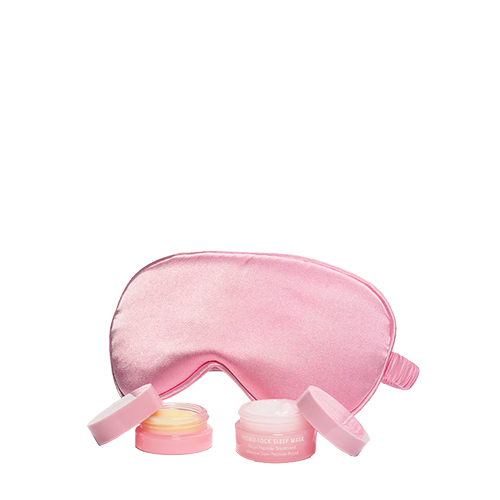 Word dris wakker met deze driedelige set die ontworpen is om de natuurlijke voordelen van schoonheidsrust te versterken hydropeptide-hydro-lock-sleep-mask-en-lip-lock-hydrator-in-deze-holiday-kit