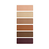Kleurenoverzicht van de zes tinten uit het Jane Iredale PureBasics oogschaduwpalet