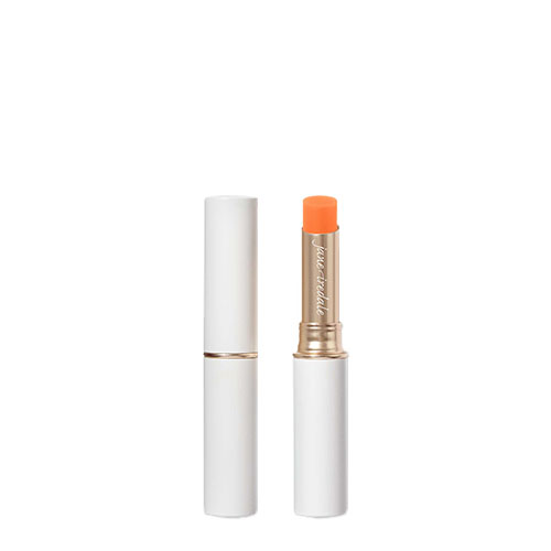 Geopende Jane Iredale Just Kissed Lip and Cheek Stain in de kleur Forever Peach met losse dop