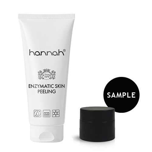 witte tube enzymatic skin peeling en zwart sample doosje