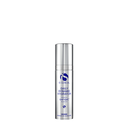 Witte flacon met pompje van iS Clinical Daily Dynamic Hydrator dagelijkse hydraterende gezichtscrème 50g