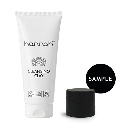 witte flacon cleansing clay met zwart sample doosje