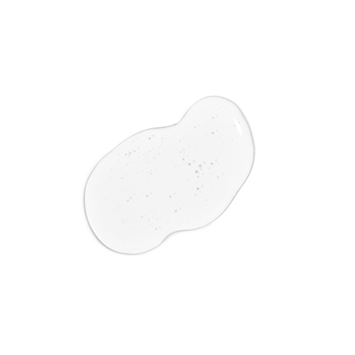 Een druppel heldere hydraterende textuur van de HydroPeptide Daily Drench op een witte achtergrond
