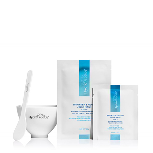HydroPeptide Brightening Glow Jelly Mask set inhoud HydroPeptide Brightening Glow Jelly Mask - inhoud