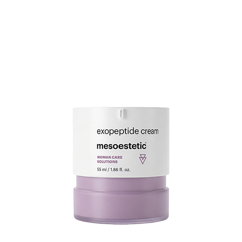 De pompflacon van de mesoestetic exopeptide cream dagcrème van vijfenvijftig milliliter