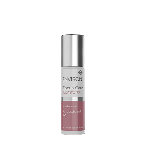 Productfoto van een 50ml flacon Environ Focus Care Comfort+ Vita-Enriched Antioxidant Gel.