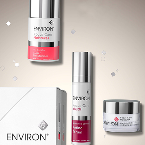 Sfeerimpressie van de Environ Expert Hydration Edit huidverzorgingsproducten