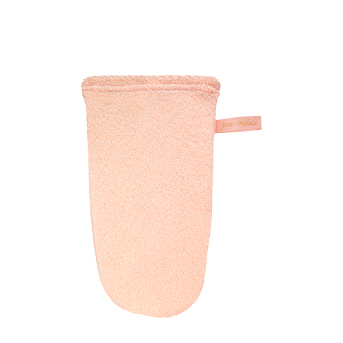 Roze Jane Iredale Magic Mitt microvezel reinigingshandschoen.